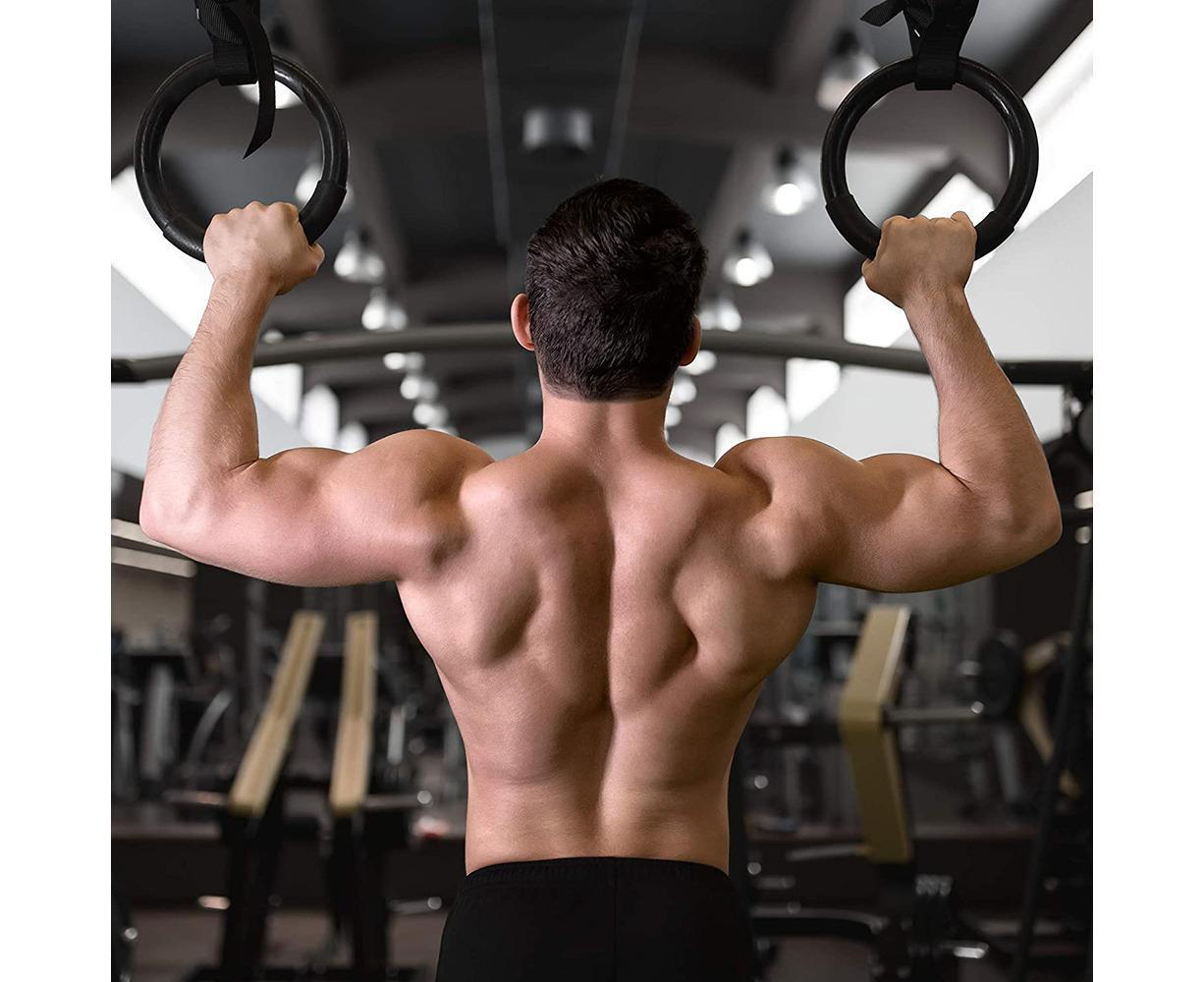 Gymnastics Rings with Adjustable Straps – Home Gym Pull Up & Bodyweight Training Rings