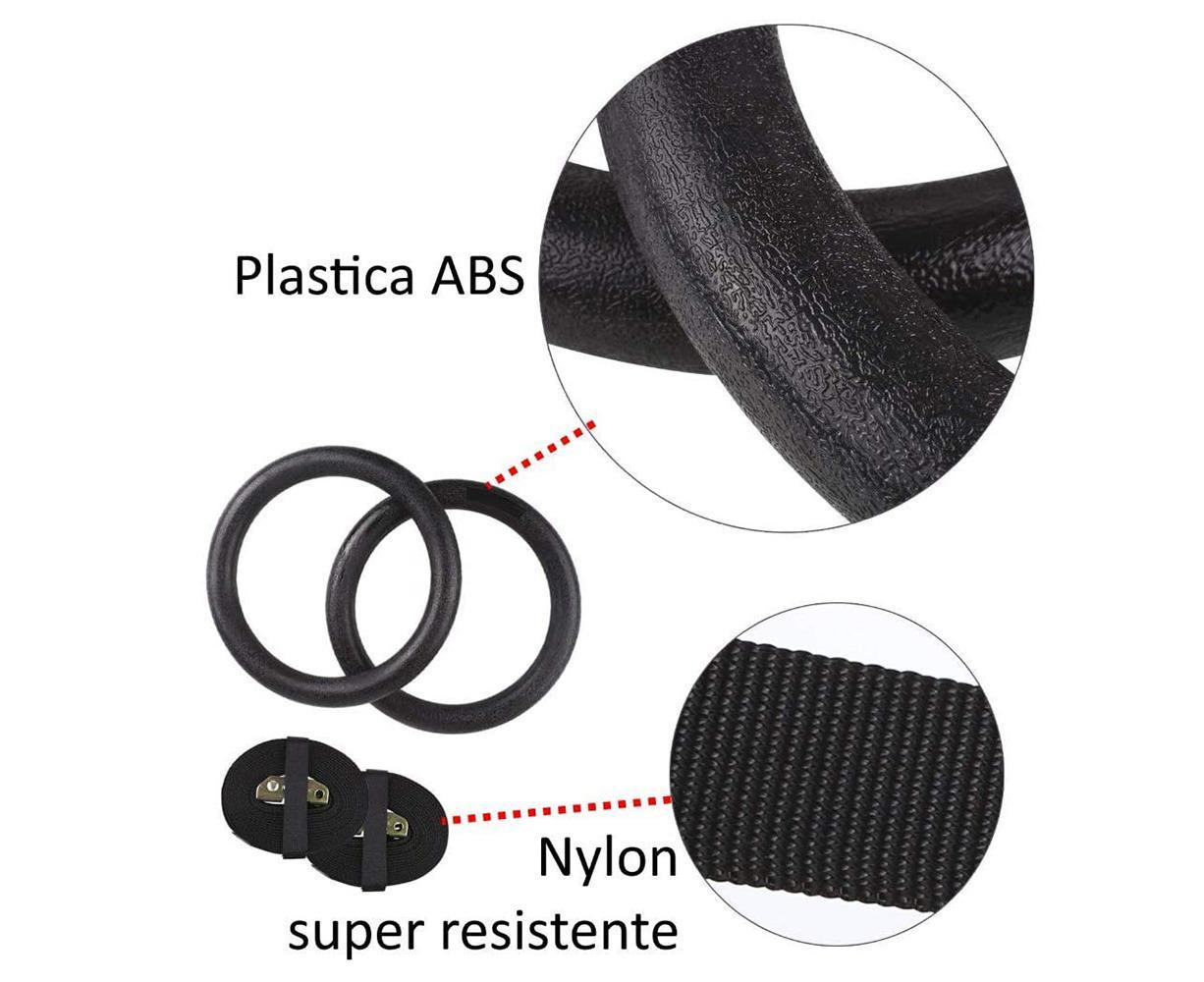 Gymnastics Rings with Adjustable Straps – Home Gym Pull Up & Bodyweight Training Rings