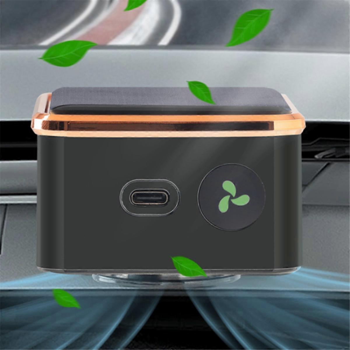 Solar Car Air Purifier USB Oxygen Cleaner with Ion Generator Compact Design