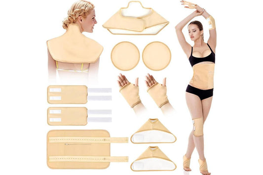 10PCS Castor Oil Pack Wraps Reusable Adjustable Elastic Straps for Neck Shoulder Chest Waist Knee Feet