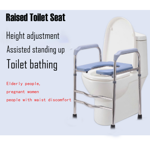 Adjustable Raised Toilet Seat with Cushion – Heavy Duty 150kg