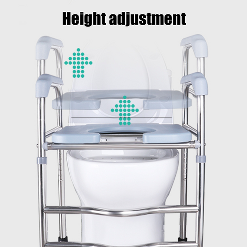 Adjustable Raised Toilet Seat with Cushion – Heavy Duty 150kg