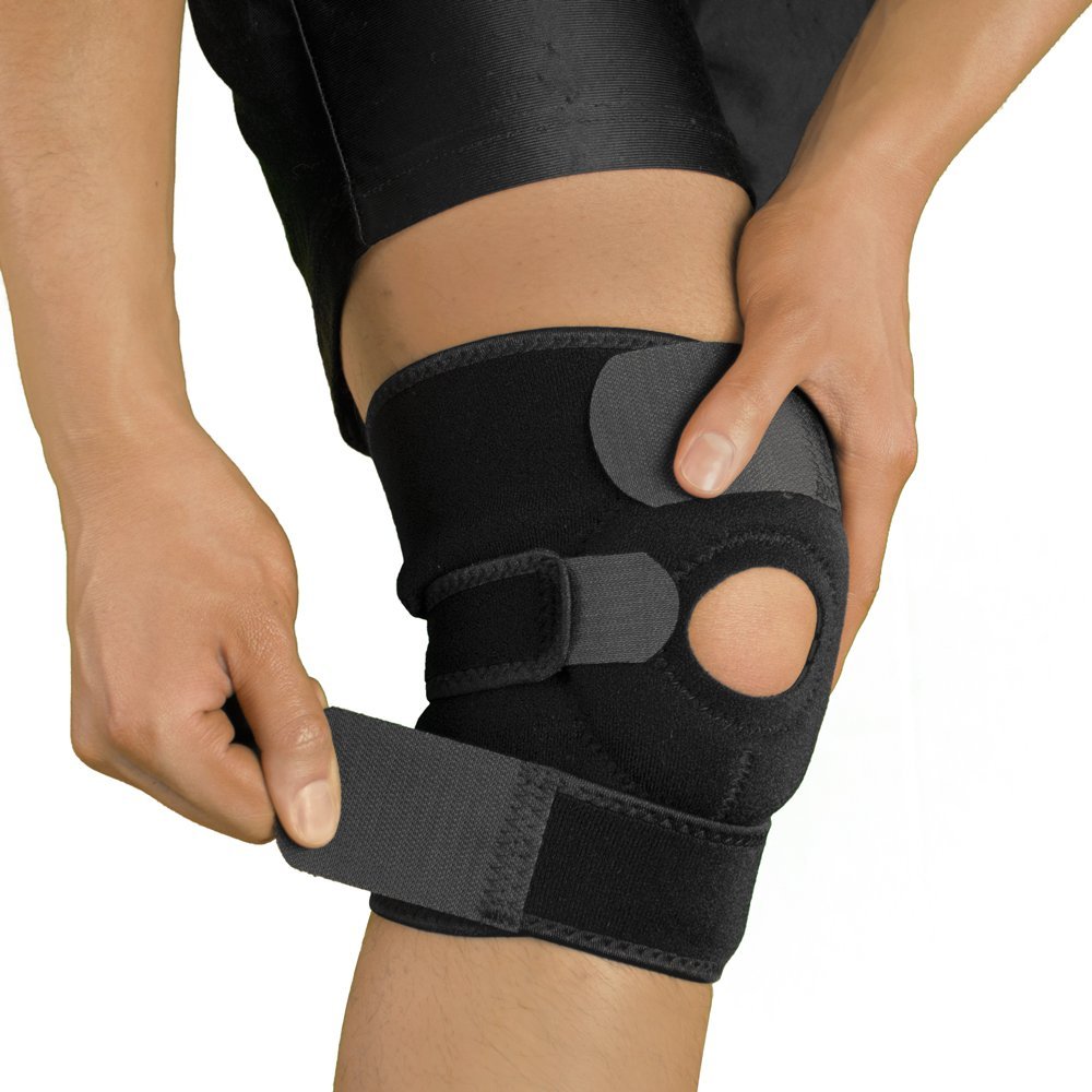 Adjustable Open-Patella Knee Brace for Arthritis, Ligament Injury & Post-Surgery Support | Breathable Neoprene | One Size Fits Most