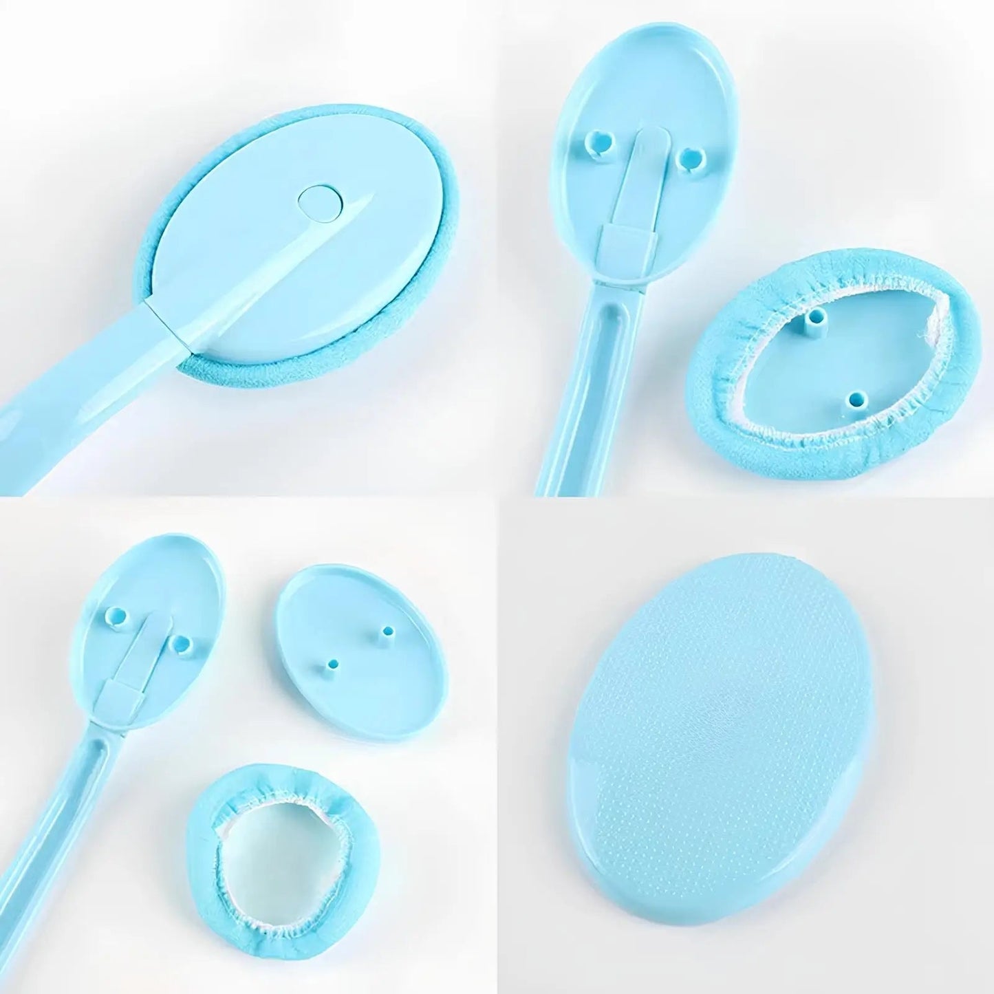 Long-Handled Bath Brush for Seniors – Easy Reach Back Scrubber & Sunscreen Applicator