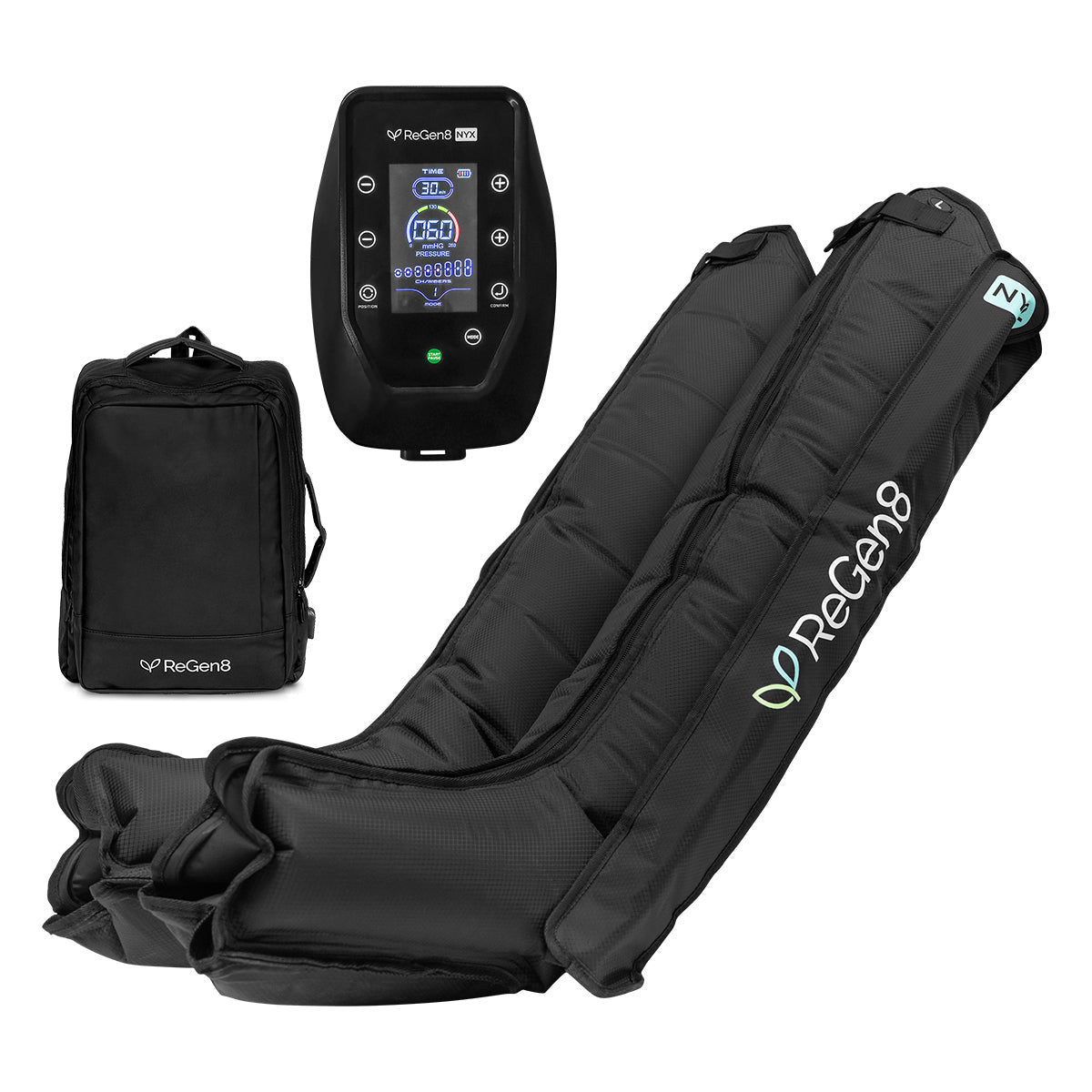 Regen8 Nyx 8-Chamber Compression Recovery Boots – Muscle Recovery, Circulation & Swelling Relief