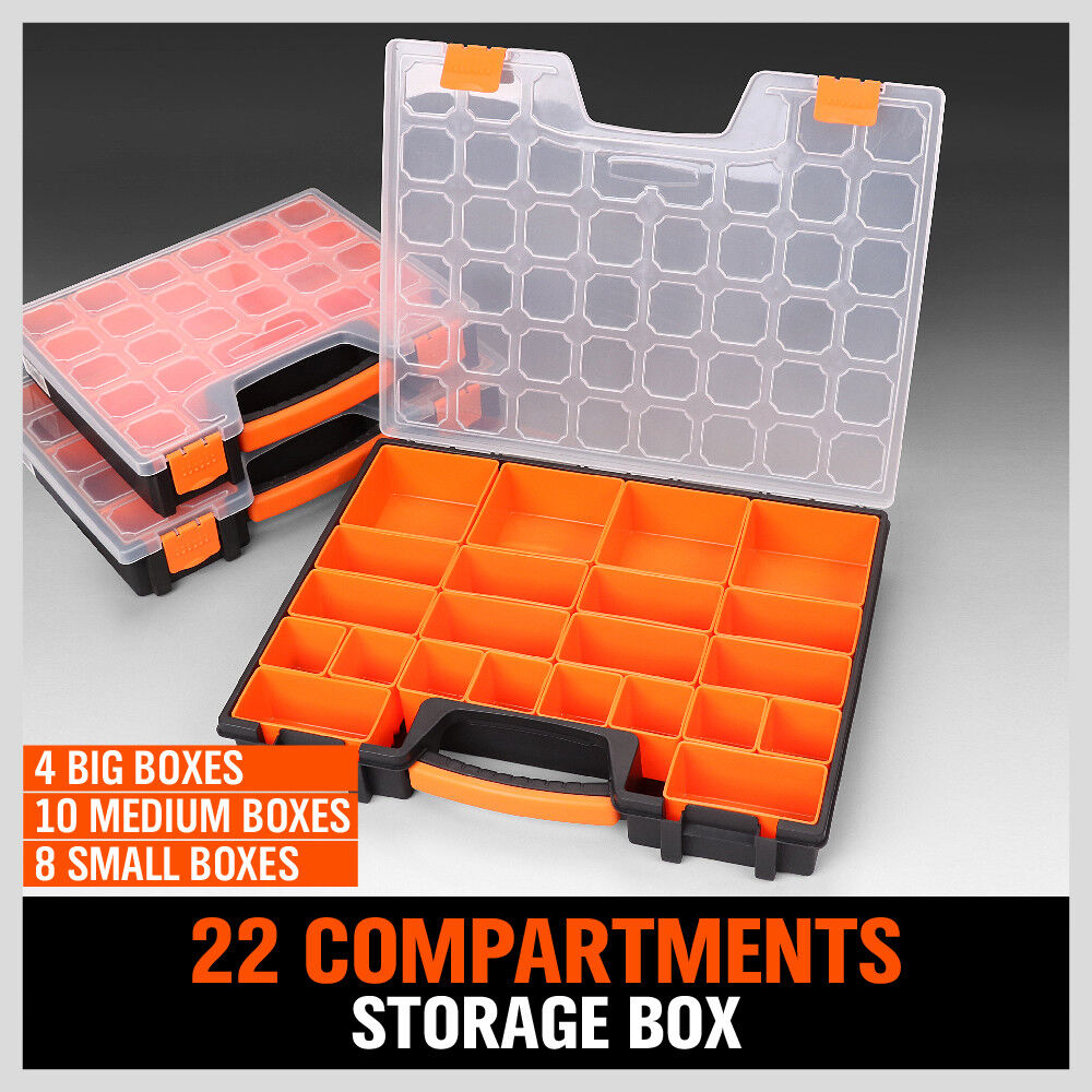 Large First Aid Storage Box with 22 Compartments – Organise Medical Supplies with Ease
