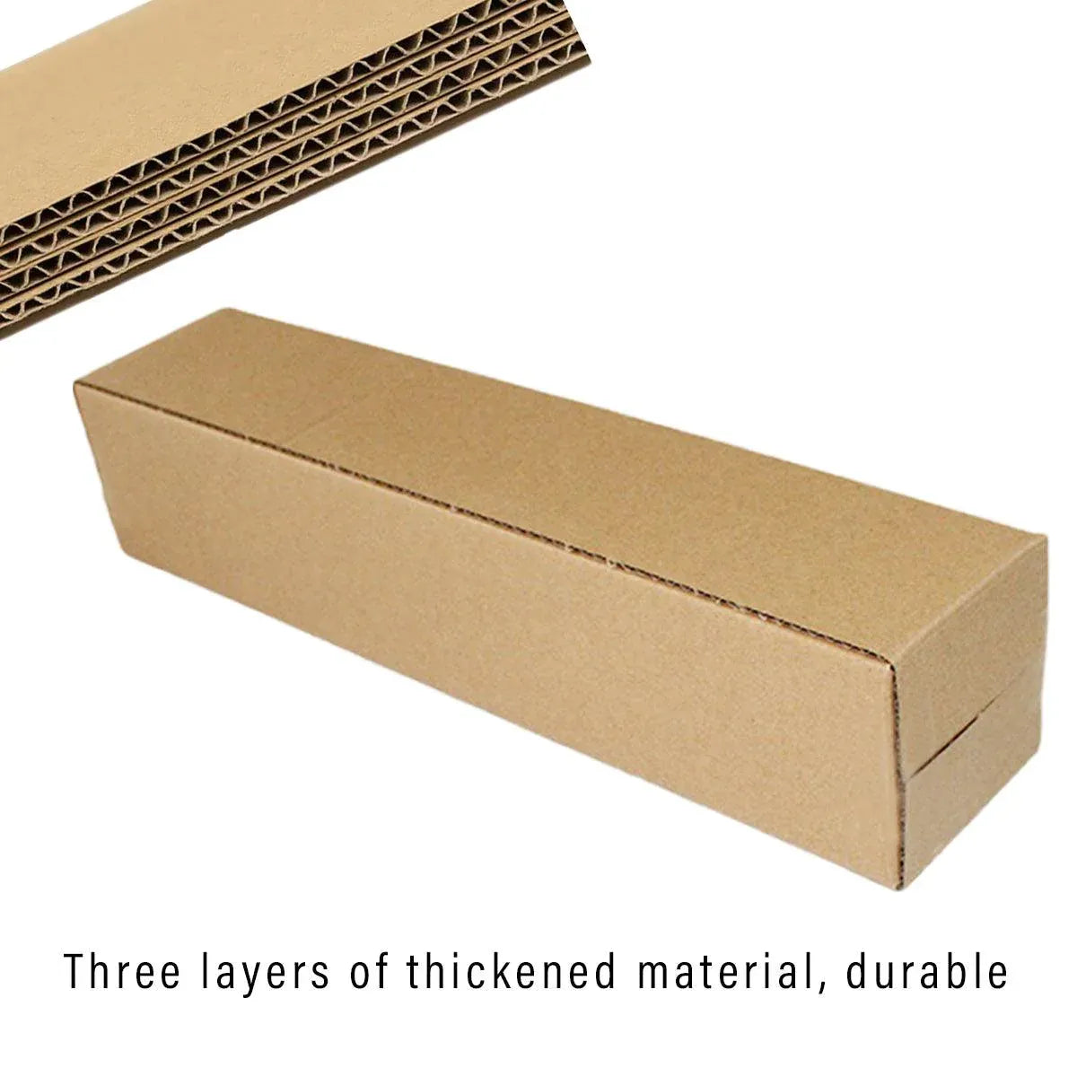 Shipping Boxes 50-Pack - Long Strip Cartons for Storage 10x10x42cm