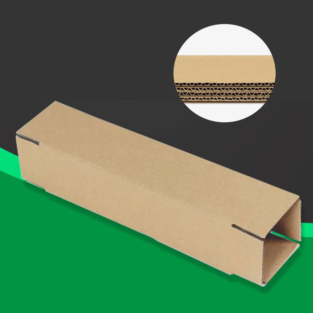 50pcs Long Strip Carton Flat Square Durable Shipping Boxes for Packaging Storage - 6.5cm x 6.5cm x 28cm