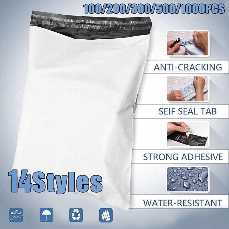 Poly Mailer Bags Mailing Satchel Plastic Courier Self Sealing Packing - 20*35cm *100 PCS