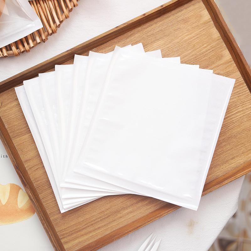 500PCS Transparent Food Greaseproof Bag Sandwich Donut Bread Packaging Pouch - Cowhide 21X25CM