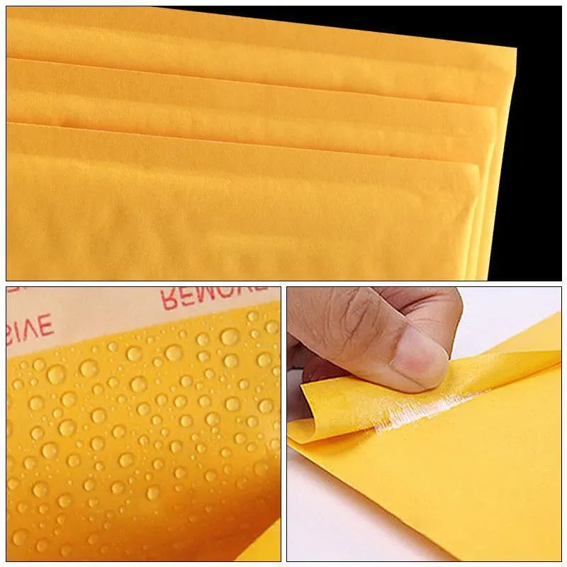 25PCS Poly Bubble Mailer Yellow Colour Multi-Size Plastic Padded Bag - 25PCS-20*21CM