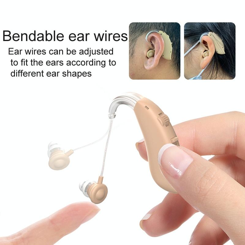 Rechargeable Hearing Aid Amplifier With Charging Pod Blue+Black