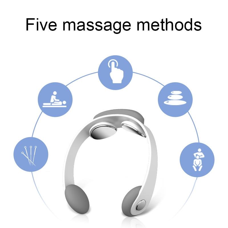 Microcurrent Cervical Massager Tens Neck Pulse Device White Tens Machine