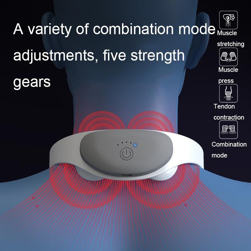 Microcurrent Cervical Massager Tens Neck Pulse Device White Tens Machine