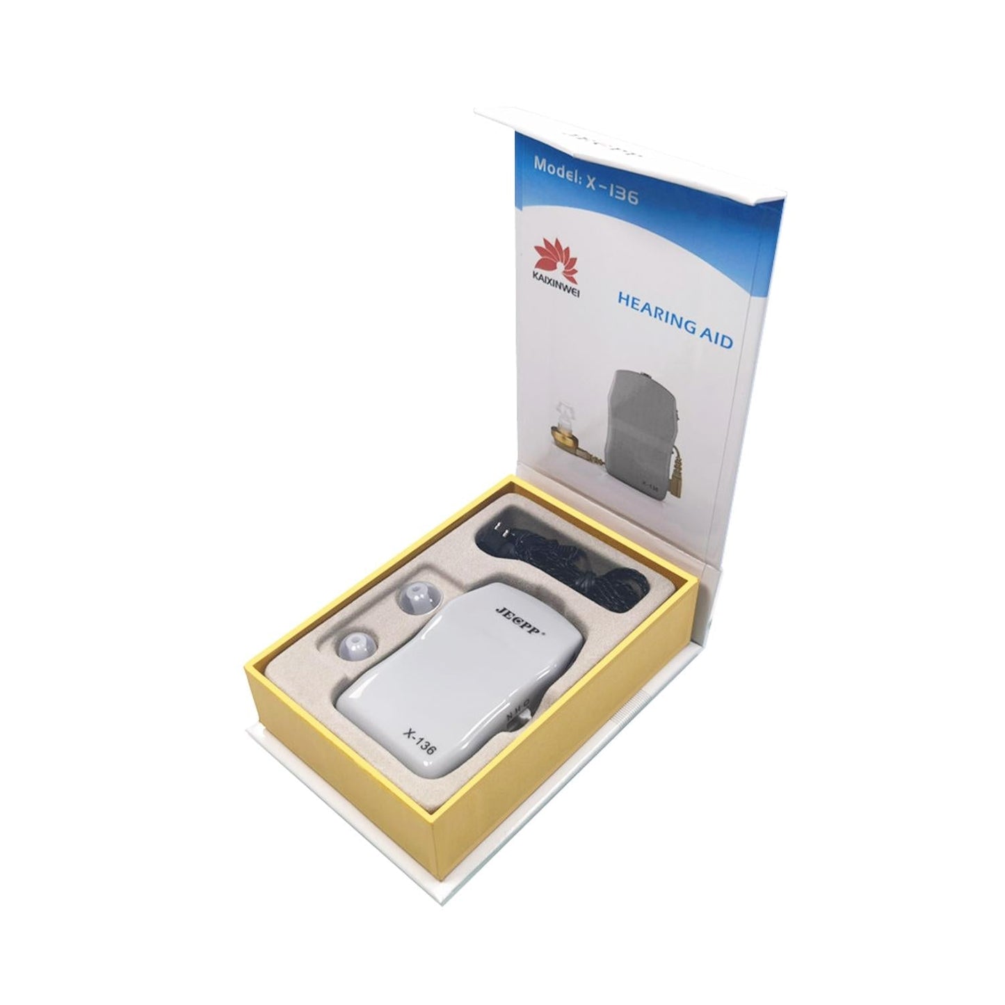 Light Grey In Ear Hearing Aid Sound Amplifier Dc1.5V