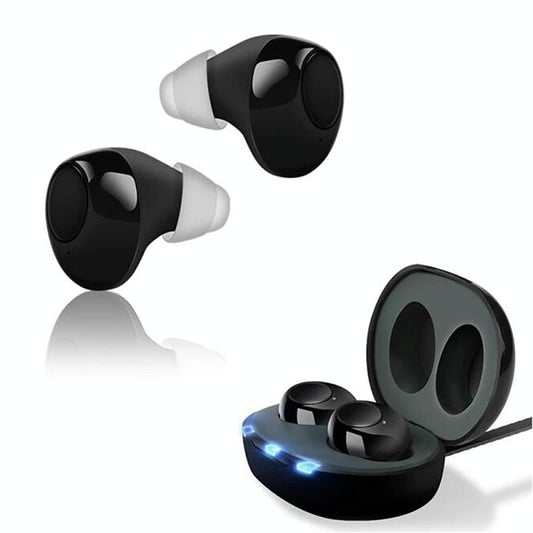 Wireless In Ear Hearing Amplifier For Seniors Black