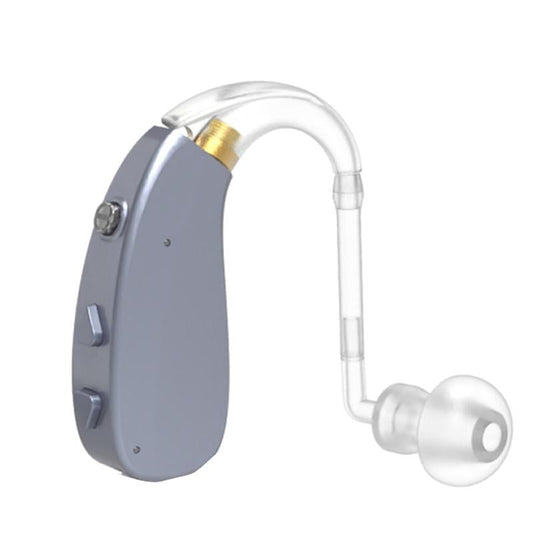 Digital Elderly Hearing Aid Rechargeable Sound Amplifier Black - Metal Blue