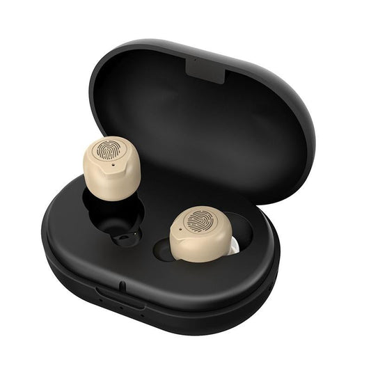 Wireless Magnetic Hearing Aid Elderly Sound Amplifier - Skin-Colour + Black