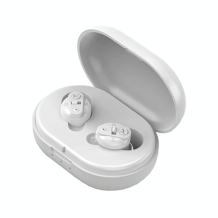 Portable Voice Amplifier For Seniors Black - Skin Colour Double Machine + Black Charging Bin