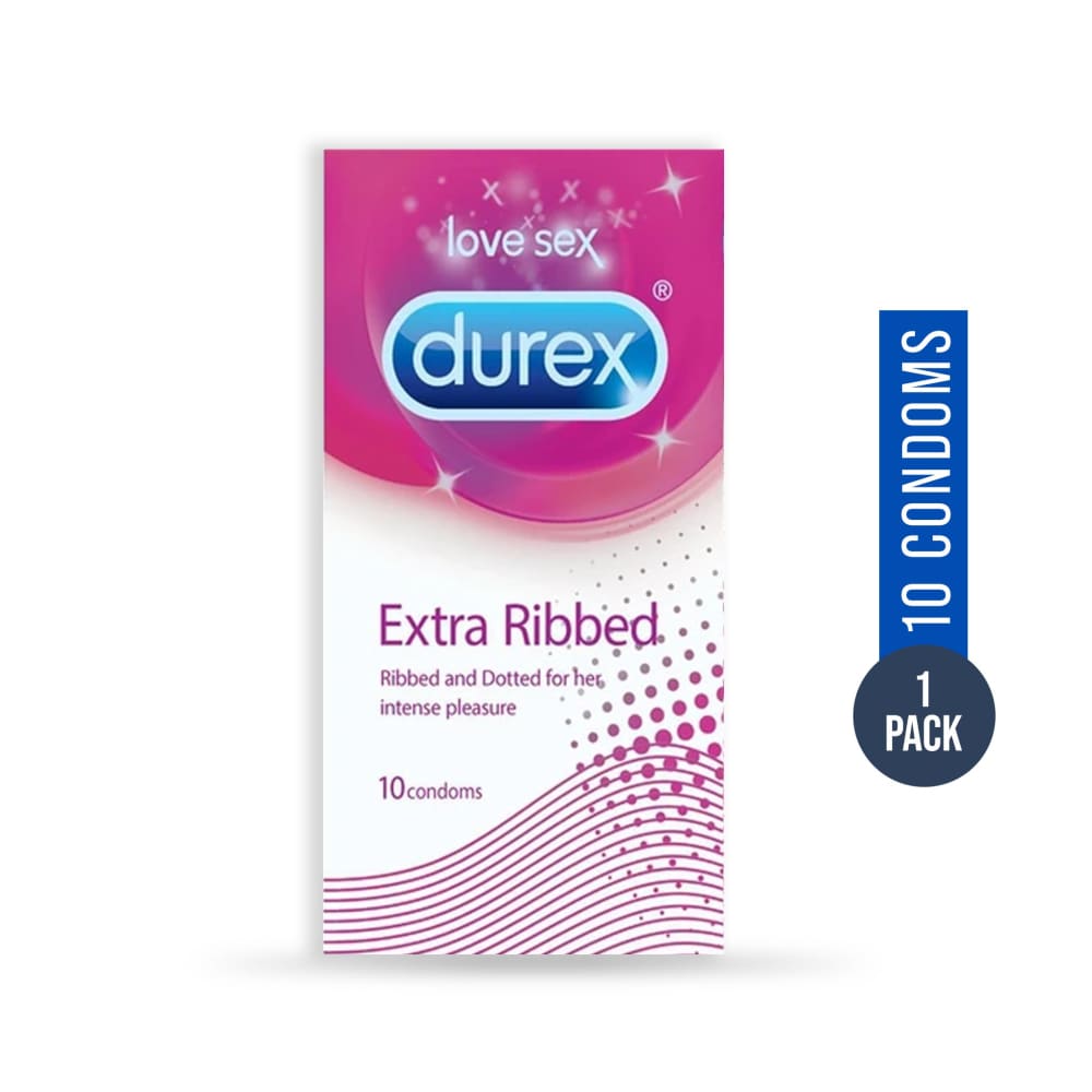 20Pk Durex Extra Ribbed And Dotted Condoms