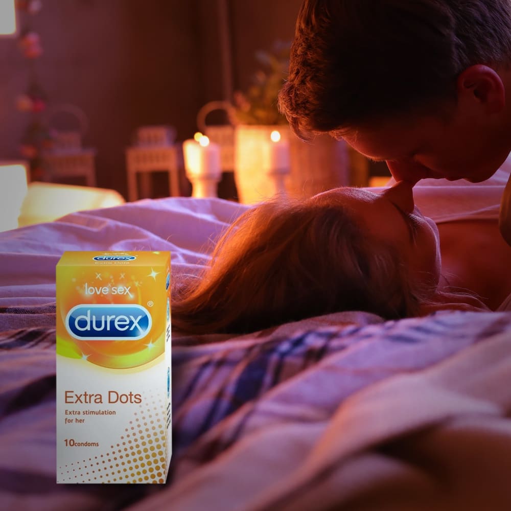 20Pk Durex Extra Ribbed And Dotted Condoms
