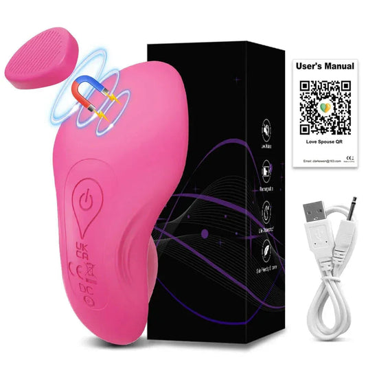 Bluetooth Wearable Vibrator for Women App Controlled Clitoral Stimulator Magnetic Couples - Red