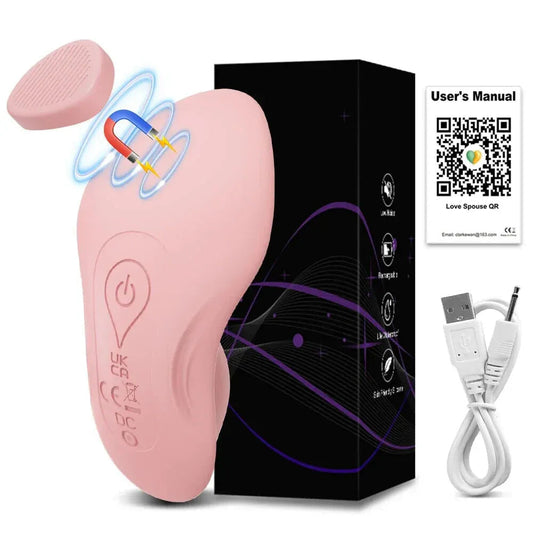 Bluetooth Wearable Vibrator for Women App Controlled Clitoral Stimulator Magnetic Couples - Pink