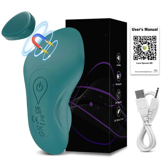 Bluetooth Wearable Vibrator for Women App Controlled Clitoral Stimulator Magnetic Couples - Green