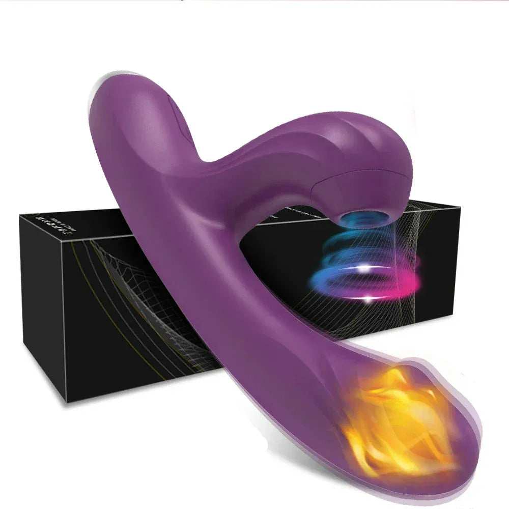 Vibrating Clit Sucker for Women G Spot Stimulator Heat - Purple