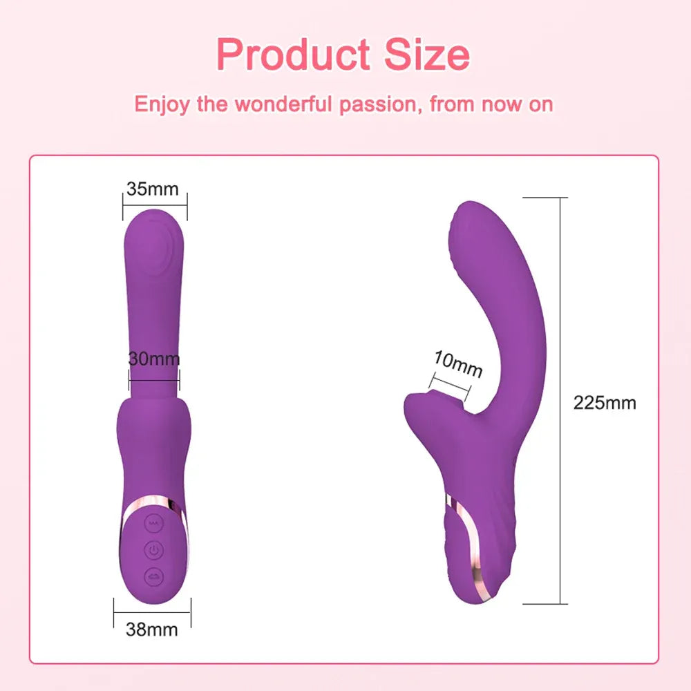 Vibrating Clit Sucker for Women G Spot Nipple Stimulator 18 - Purple