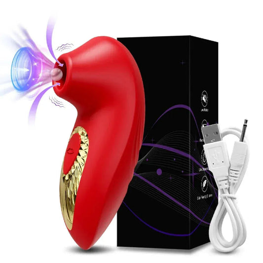 10 Modes Clit Sucker Vibrator Female Masturbator Nipple Stimulator - Gm41 Red
