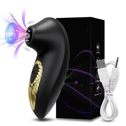 10 Modes Clit Sucker Vibrator Female Masturbator Nipple Stimulator - Gm41 Black