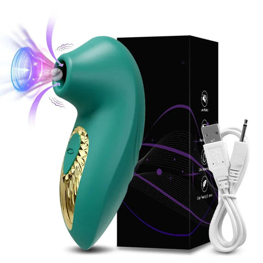 10 Modes Clit Sucker Vibrator Female Masturbator Nipple Stimulator - Gm41 Green