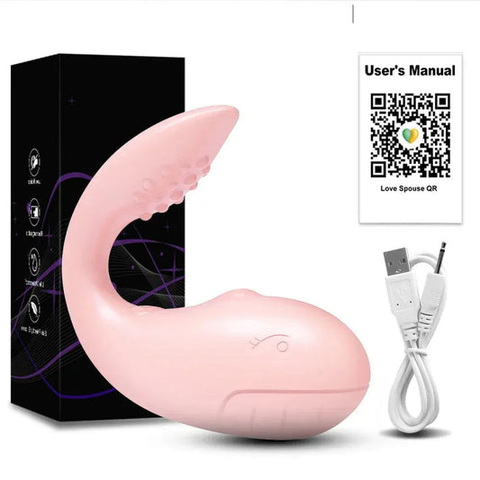 Interactive Vibrating Love Egg Dual Motor Panty Vibrator for Couples - Pink