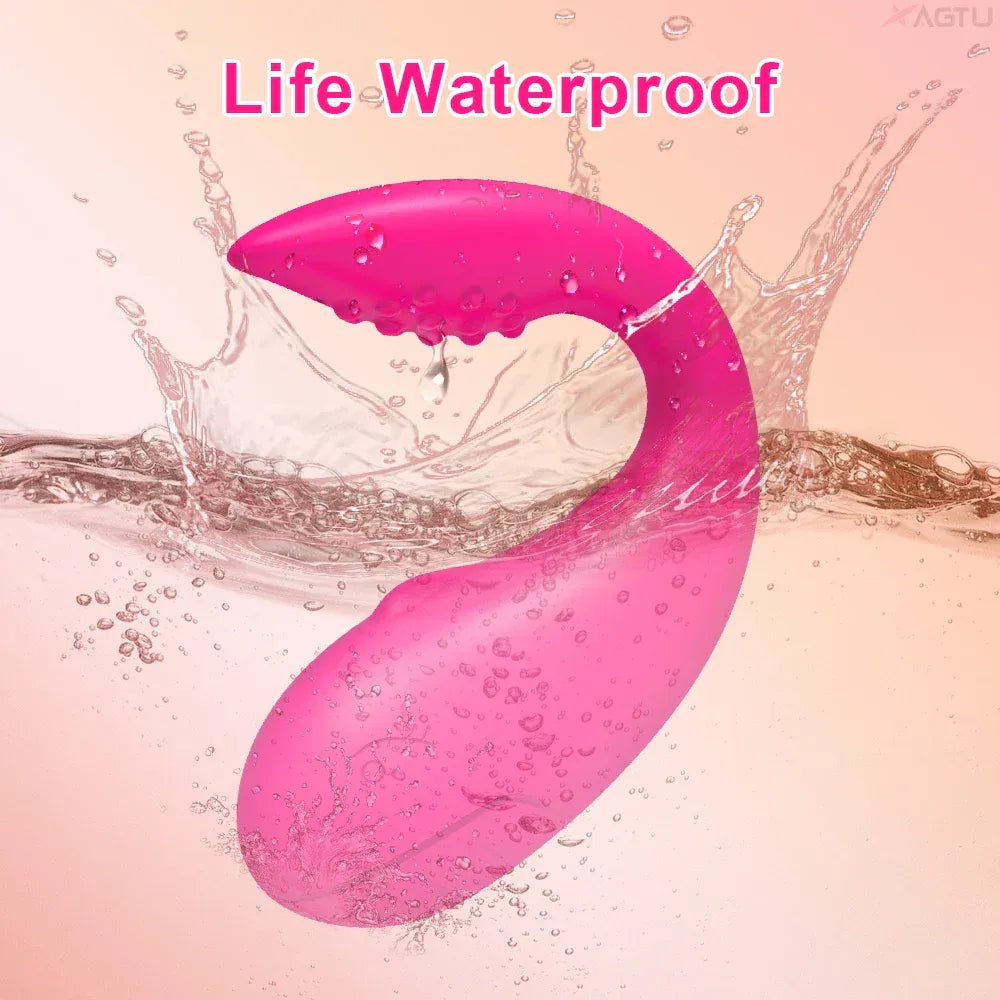 Interactive Vibrating Love Egg Dual Motor Panty Vibrator for Couples - Pink