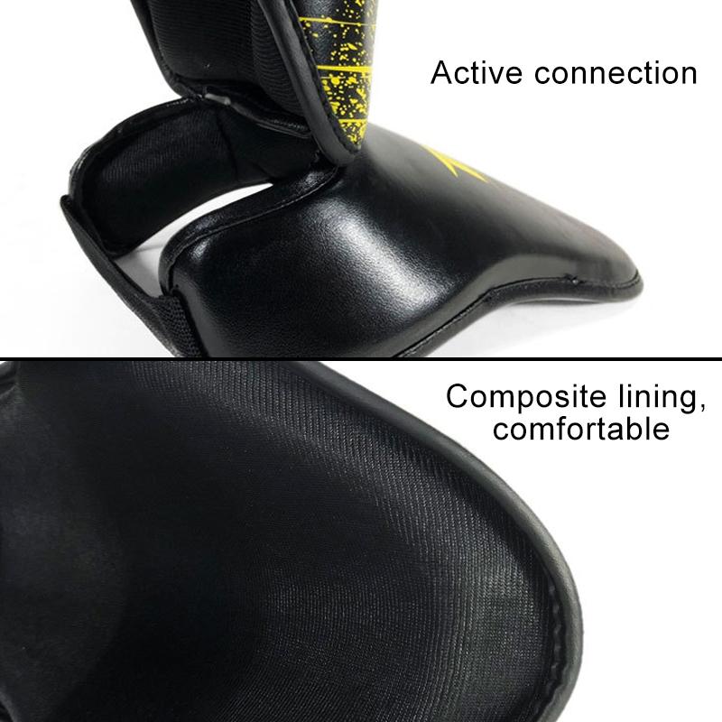 Thickened Leg Guards For Freestyle Grappling Thai Boxing And Taekwondo - Red