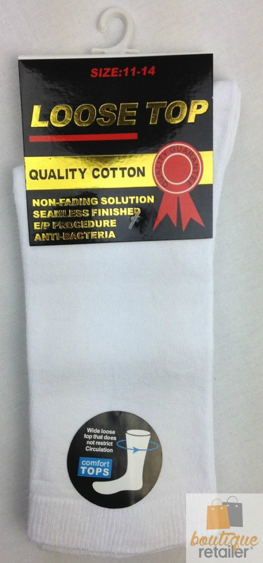 6x Pair COTTON Rich LOOSE TOP SOCKS Dress Medical Circulation Diabetic Comfort -  -