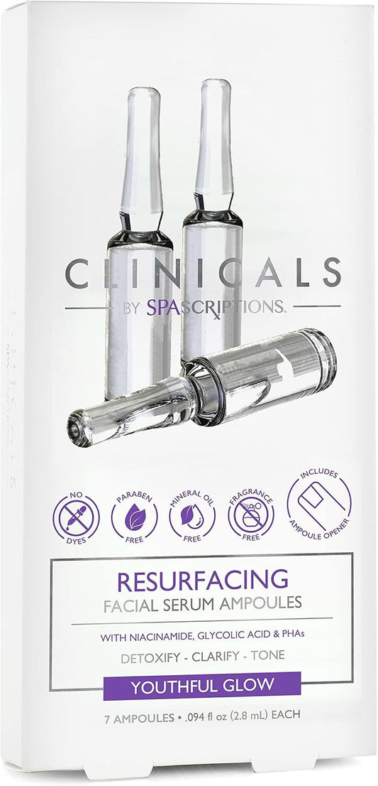 Spascriptions Clinicals Resurfacing Serum Ampoules 7-Pack - Niacinamide & Glycolic Acid