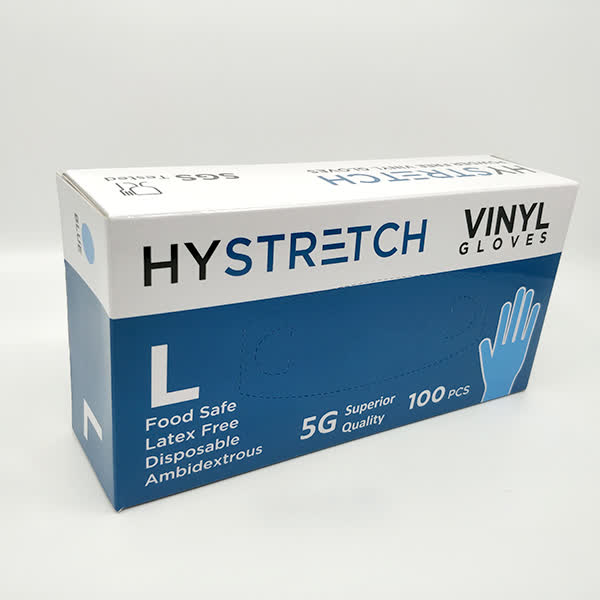 1000x Clear Disposable Vinyl Gloves Powder Free Latex Free Bulk - Large