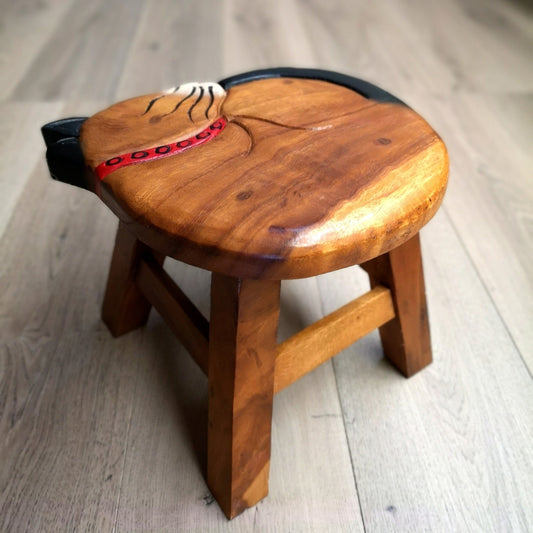 Premium Kids Wooden Stool Cat - Toilet Training Potty Stool