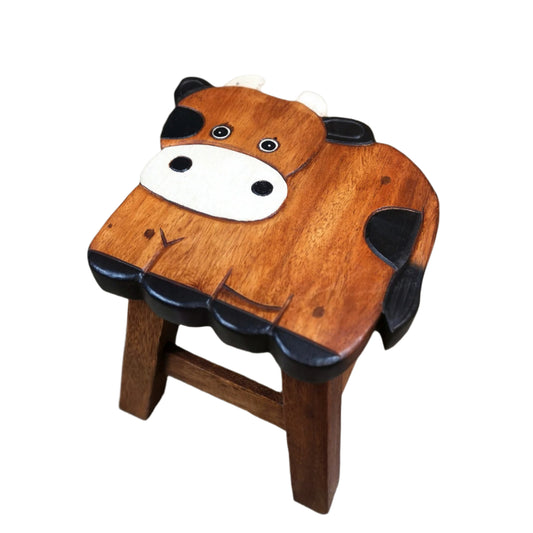Premium Kids Wooden Stool Cow - Toilet Training Potty Stool
