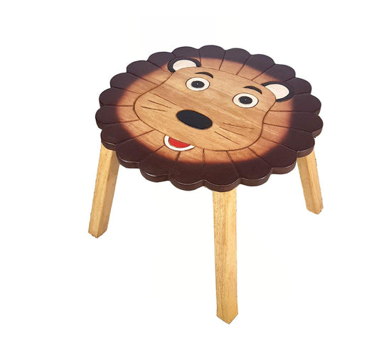Kids Wooden Table – Lion Design - Handmade Solid Hardwood