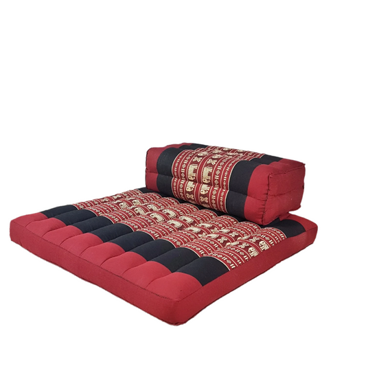 Handmade Meditation Cushion & Seating Block Set – Organic Kapok Thai Floor Cushion for Posture Support