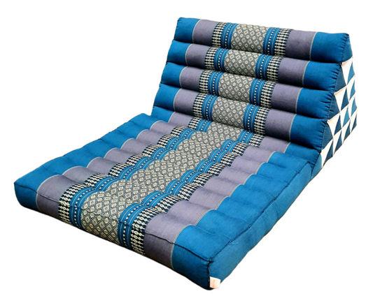 Jumbo 1-Fold Thai Triangle Pillow Mat – Handmade Kapok Floor Cushion and Portable Day Bed