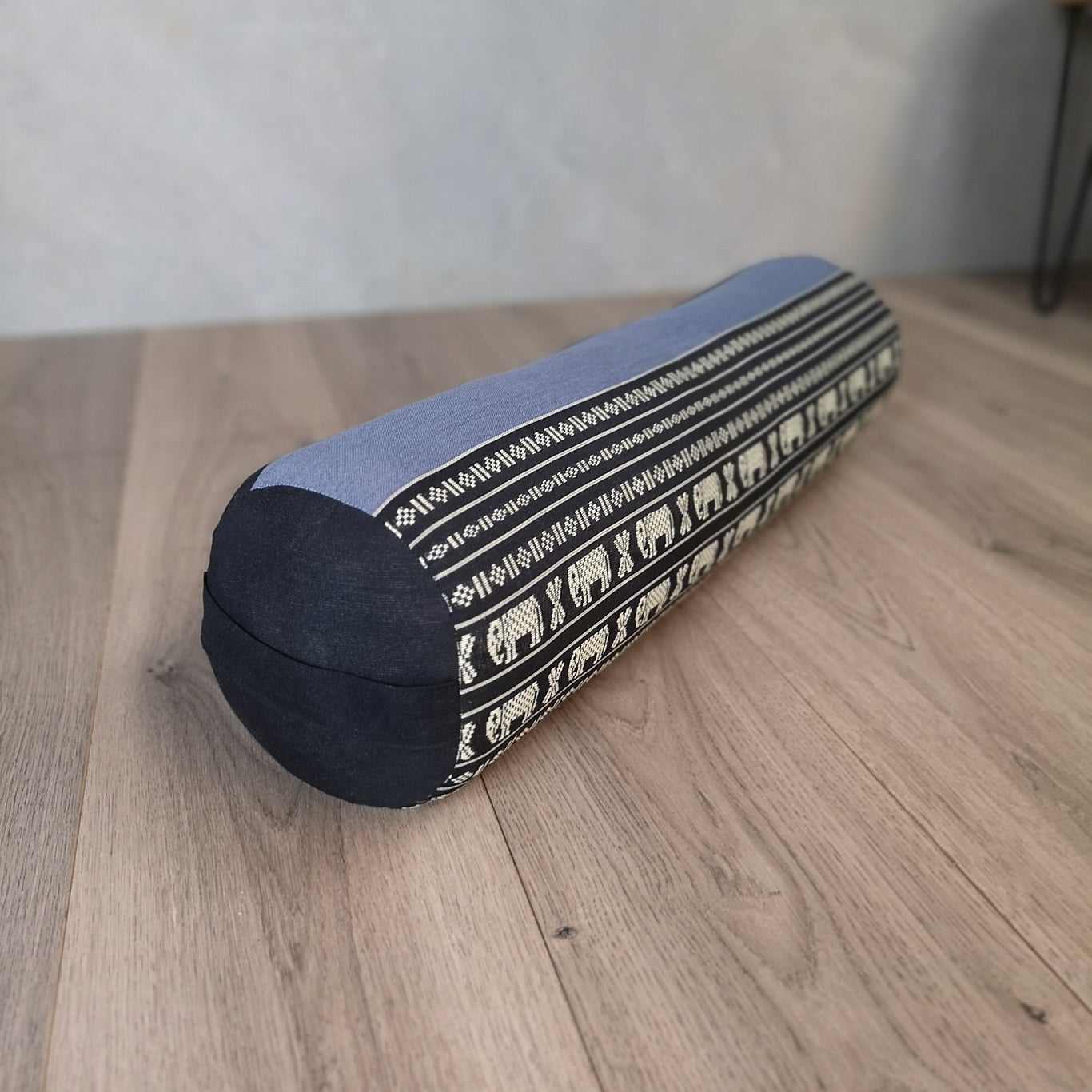 Handmade Round Yoga Bolster Block – Organic Kapok Filled Meditation Cushion for Back Support and Shavasana