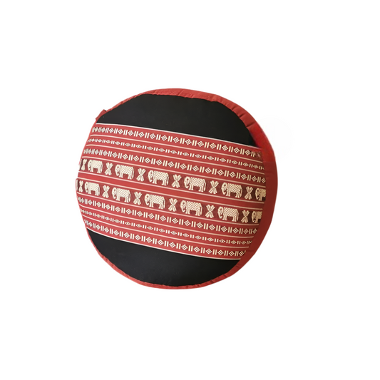 Handmade 40cm Round Meditation Cushion – Organic Kapok Filled Zafu Ottoman Pouf for Yoga and Shavasana