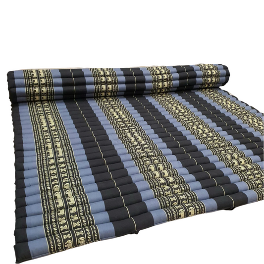 Queen Size Thai Kapok Roll Up Mattress – 200x152cm | Handmade Foldable Daybed Mat