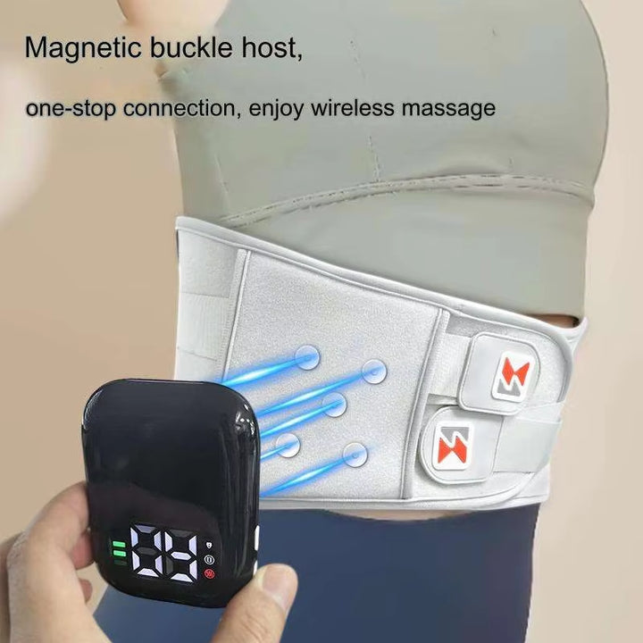 Wireless Heated Waist Massager with Lumbar Support - Smart Back Pain Relief Device