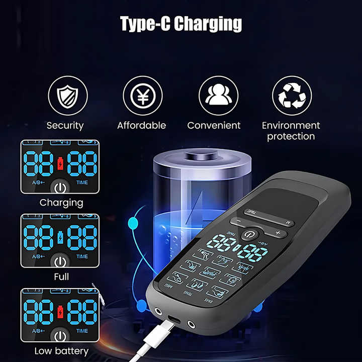 TENS Machine – Pain Relief & Muscle Recovery Device Rechargeable Portable Physio Massager