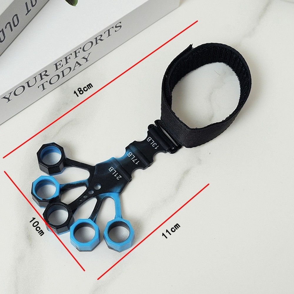 Silicone Finger Exerciser 10-Pack Blue - Adjustable Grip Trainer 13-21LB
